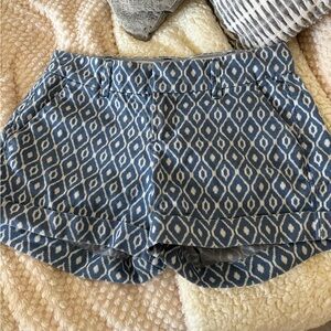 Dear John Blue and White Patterned Shorts